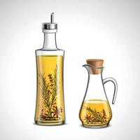 botellas de vidrio conjunto ilustración vectorial vector