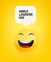 Laughing face with speech bubble vector