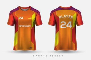 Soccer jersey and tshirt sport mockup template Graphic design for football kit vector