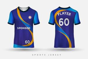 Soccer jersey and tshirt sport mockup template Graphic design for football kit vector