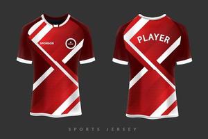 Soccer jersey and tshirt sport mockup template Graphic design for football kit vector