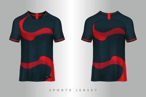 diseño gráfico de plantilla de maqueta deportiva de camiseta y camiseta de fútbol para kit de fútbol vector