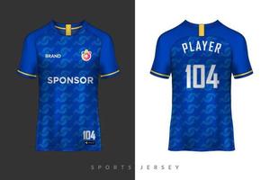 Soccer jersey and tshirt sport mockup template Graphic design for football kit vector