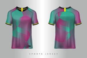 diseño gráfico de plantilla de maqueta deportiva de camiseta y camiseta de fútbol para kit de fútbol vector