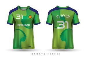 Soccer jersey and tshirt sport mockup template Graphic design for football kit vector