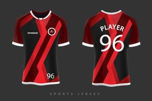 diseño gráfico de plantilla de maqueta deportiva de camiseta y camiseta de fútbol para kit de fútbol vector