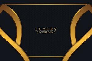 Elegant luxury background concept with black and gold texture vector