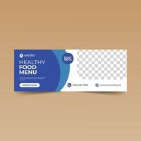 Blue  Social Media Cover Design Template vector