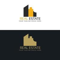 empresa inmobiliaria diseño de logotipo creativo vector