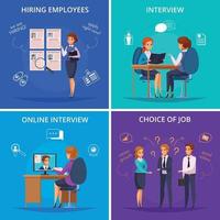 Recruitment Flat Design Concept Vector Illustration