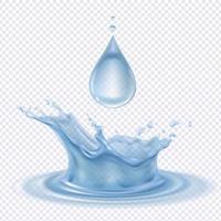 Water Drop And Splash Design Concept Vector Illustration