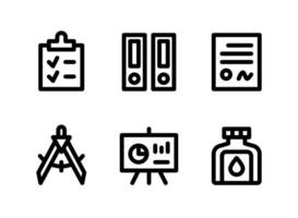 Simple Set of Stationery Related Vector Line Icons