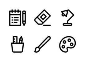 Simple Set of Stationery Related Vector Line Icons