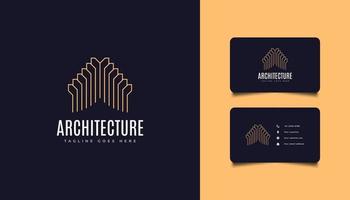 Logotipo de bienes raíces en estilo de línea con concepto simple y minimalista. vector