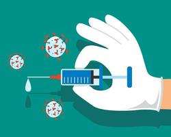 concepto de atención médica con vacunación vector