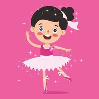 Cartoon Character Performing Classical Ballet vector