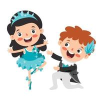 personajes de dibujos animados que realizan ballet clásico vector