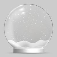 esfera de cristal navideña. globo de nieve de navidad. vector