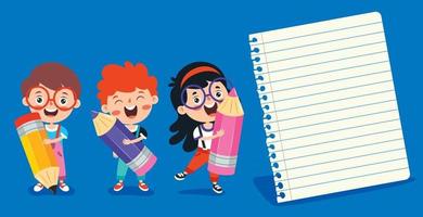 Blank Note Paper For Children Education vector