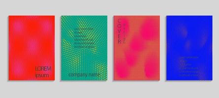 Minimal abstract vector halftone cover design template