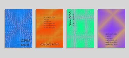 Minimal abstract vector halftone cover design template