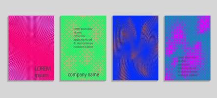 Minimal abstract vector halftone cover design template