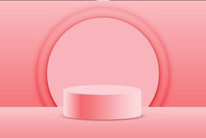 3d rendering podium backdrop vector