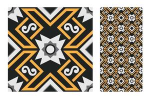 vintage tiles patterns antique seamless design in Vector illustration