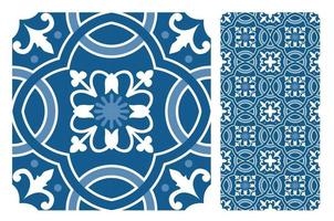 Patrones de azulejos vintage antiguo diseño sin costuras en ilustración vectorial vector