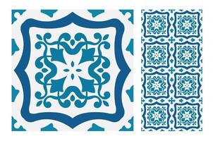 vintage tiles patterns antique seamless design in Vector illustration