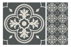 vintage tiles patterns antique seamless design in Vector illustration