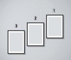 Set of Photo Frame Mockup vector