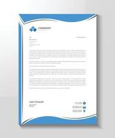 Blue letterhead design for business