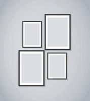 Set of Photo Frame realistic Mockup vector