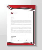 red letterhead design for business