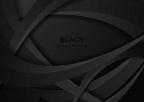 Abstract dynamic black and gray curve layer background Template design vector