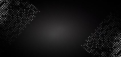 Abstract stripe lines black background Decoration white square pattern with copy space for text vector