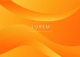 Abstract modern orange gradient waves overlap background with copy space for text Minimal concept vector