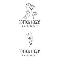 algodón logo plantilla vector símbolo naturaleza