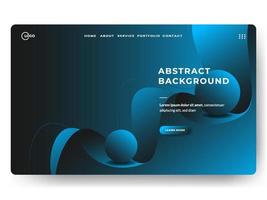 3D Abstract Background Blue Minimal for landing pages vector