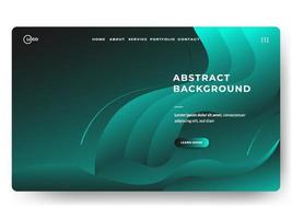 3D Abstract Background Green Minimal for landing pages vector