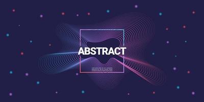 Abstract music background colorful wave line art design Suitable for posters flyers banners advertising websites etc Vector Illustration