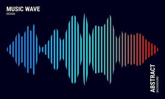 Music abstract background colored in blue and red gradations Equalizer for music Vector Illustration