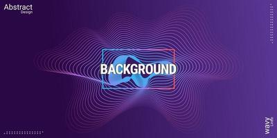 Abstract music background wave line design in blue and purple gradient colors vector