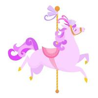Beautiful merry go round toy horse vector