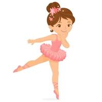 pequeña bailarina de ballet haciendo pose vector