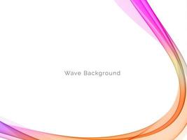 Smooth flowing colorful wave background design vector