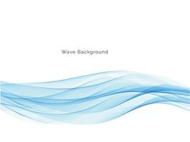 Decorative blue wave design modern background vector