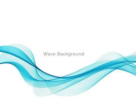 Abstract blue modern dynamic wave design background vector