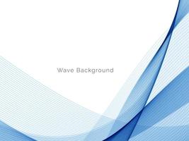 Abstract blue wave design decorative background vector